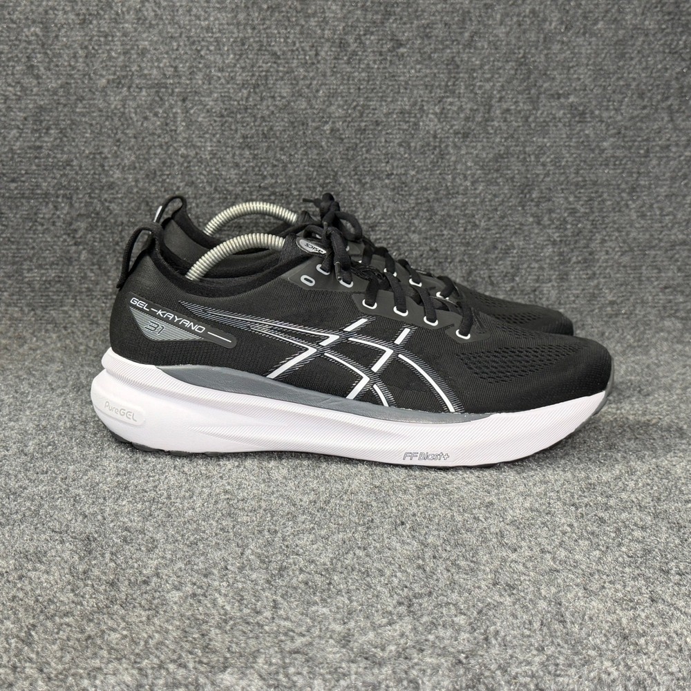 Asics GEL Kayano 31 Running Shoes Men's 12 Black White Athletic Training Sneaker